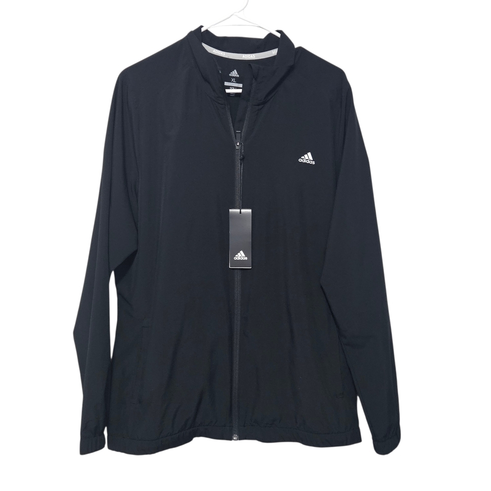 NWT Adidas Woman's Black Windbraker  Jacket Size XL